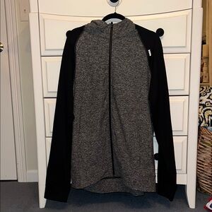 SODO Men's Zip Up Sweater - Black and Gray